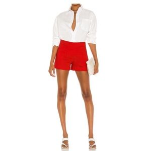 Theory mini utility short Red size 4 like new